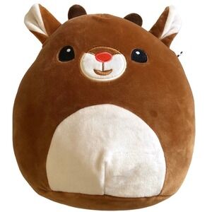 Squishmallows Rudolph The Red Nosed Reindeer Licensed, 8” Christmas KellyToy NWT